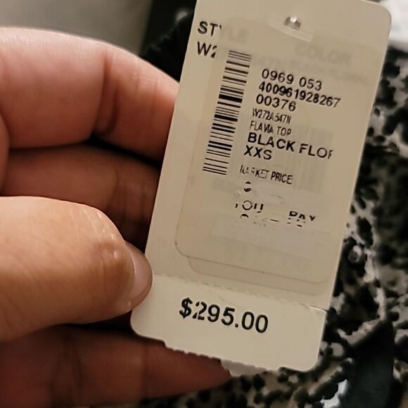 Rag & Bone Black Floral Flavia Top XXS - Picture 11 of 11